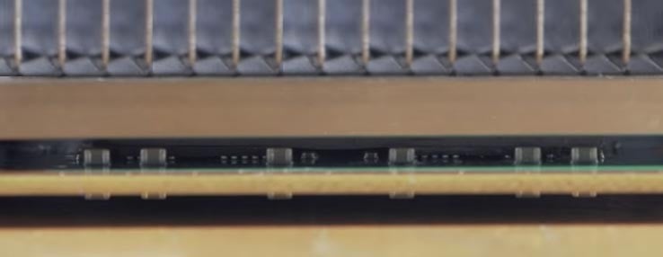 side view of pcb wih heat sink